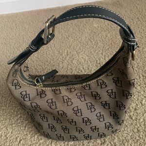 Dooney & Bourke Small Brown Signature Logo Bucket Bag